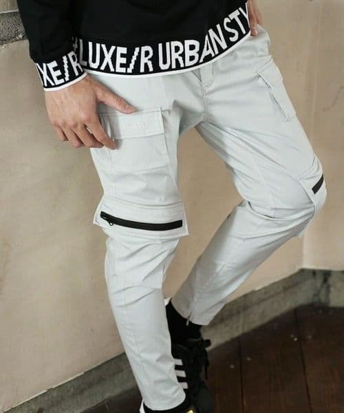 [サンプルSALE /D399 ] LUXE/R ナイロン布帛カーゴパンツ