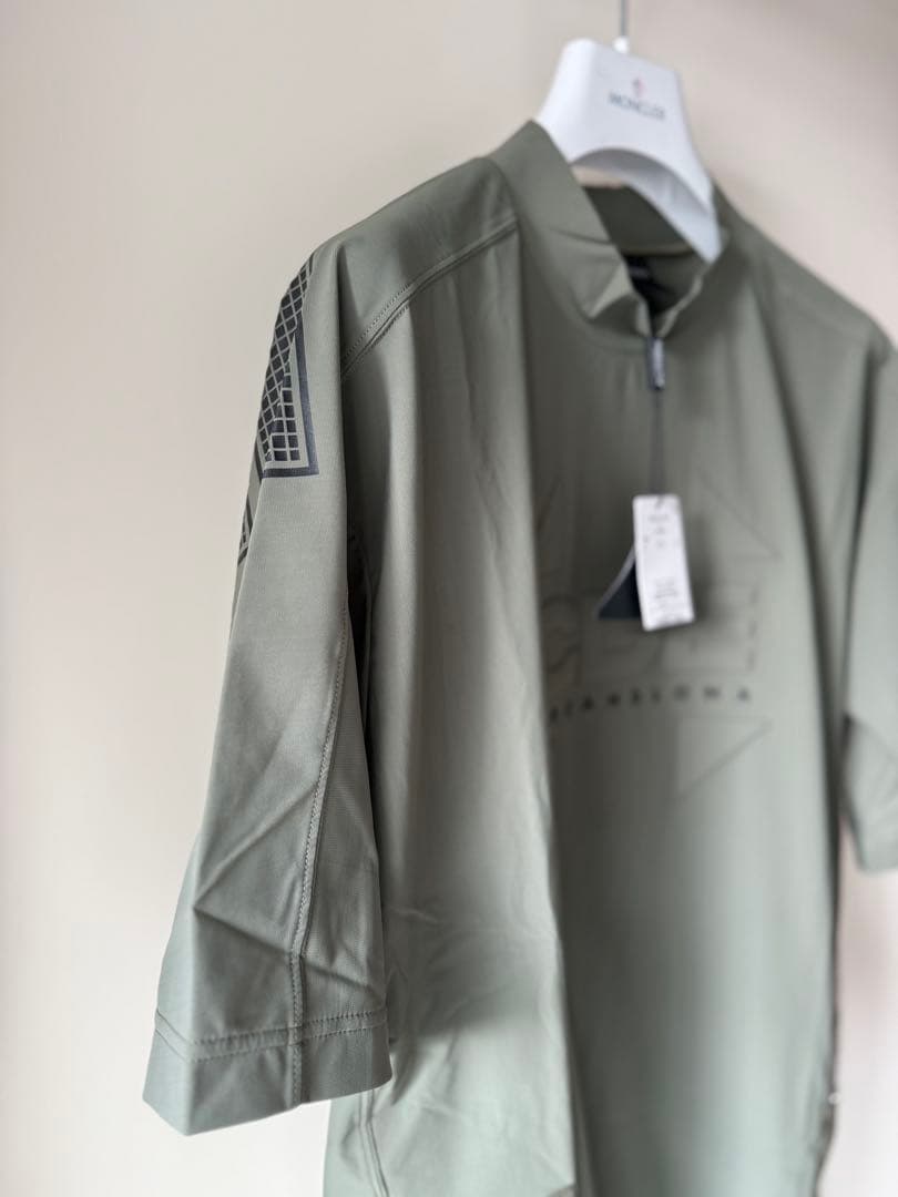 新品 ★ MARK&LONA モックネック シャツ マーク&ロナ カーキ 正規品