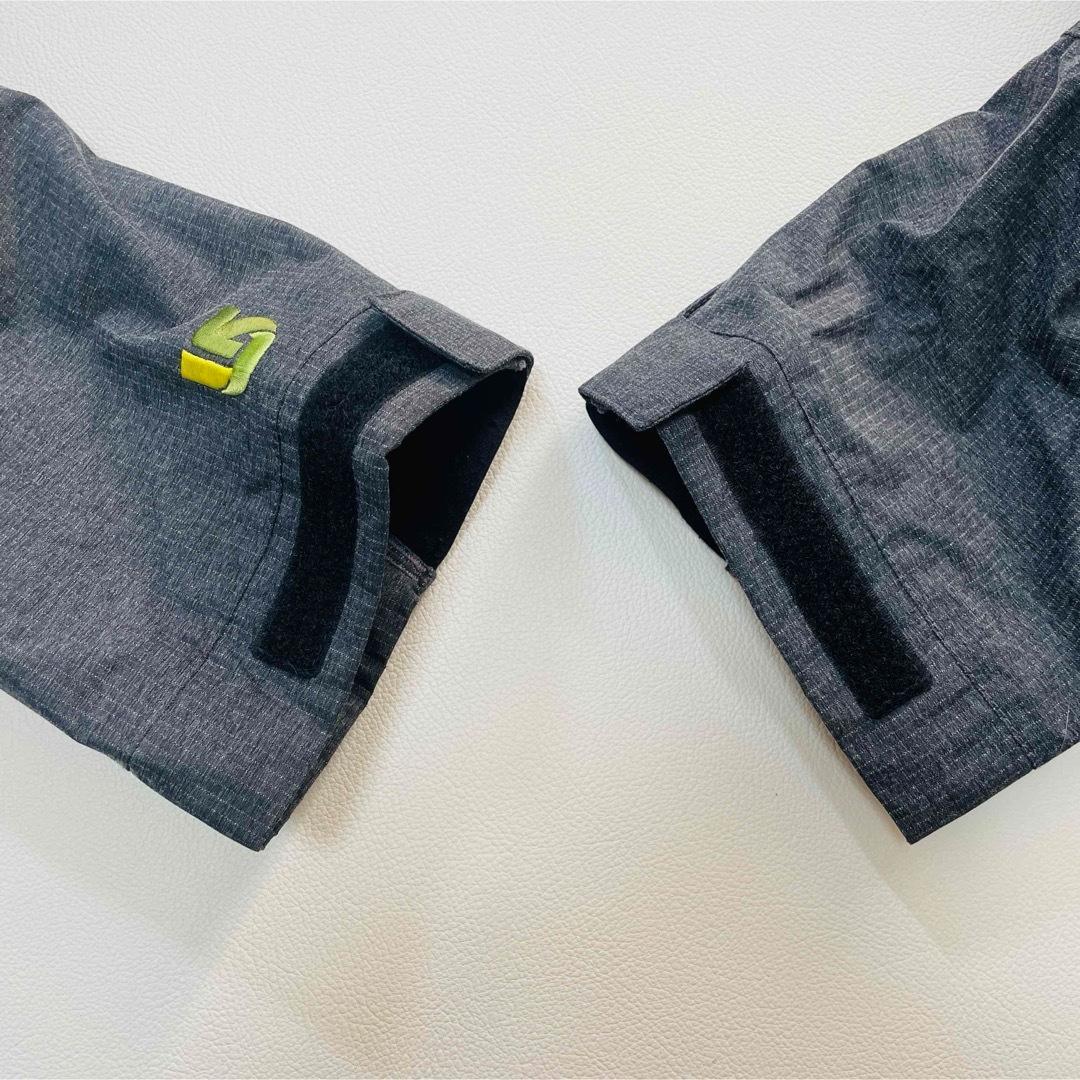 6658【美品】バートン　ジャケット　メンズ スノボウェア　ストライプ　グレー