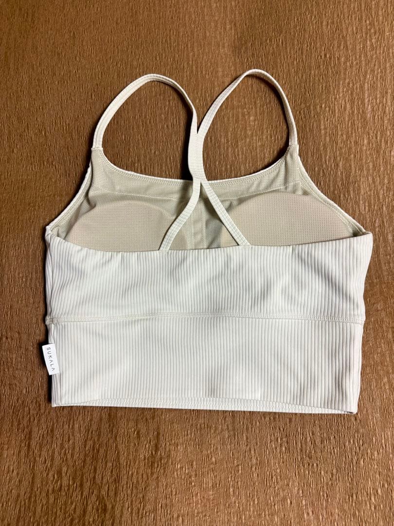 新品【SUKALA 】ストラップ付きタンクトップ ホワイト　Lサイズ　LAVA