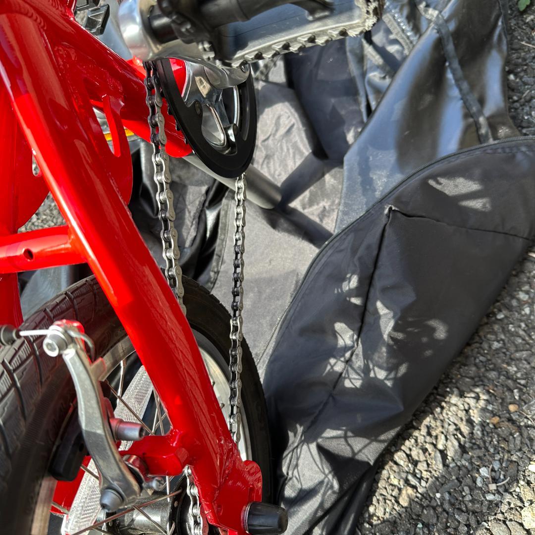 【概ね美品】LOG OUTRUNK アウトランク 折りたたみ自転車 レッド