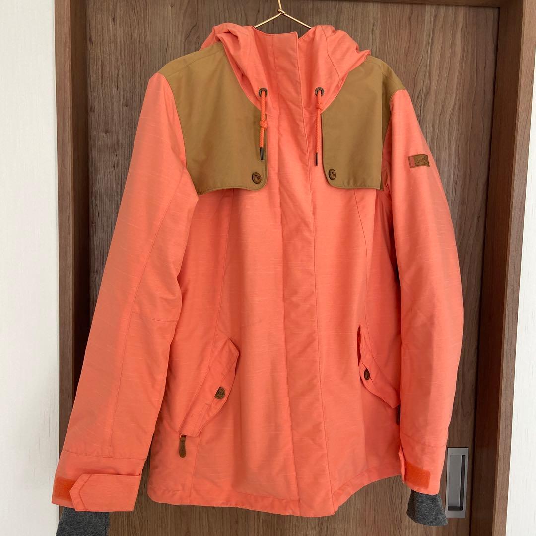 美品ROXY　スノーボードウェア M マウンテンジャケット　サーモンピンク