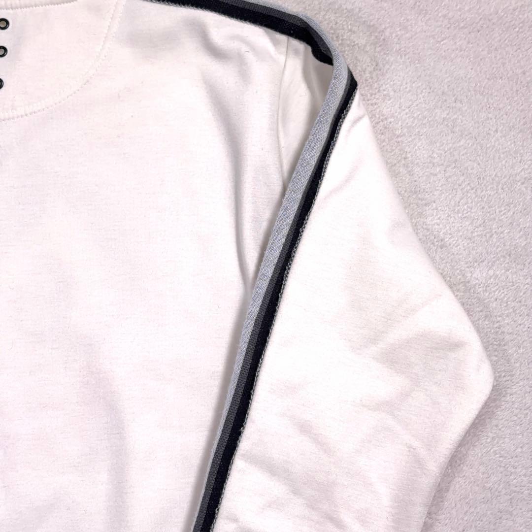 美品【Russeluno】ゴルフ スウェット ビッグロゴ 裏起毛 ホワイト系 4