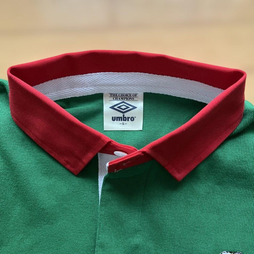 Umbro ウェールズ ラガーシャツ 緑 赤　新品