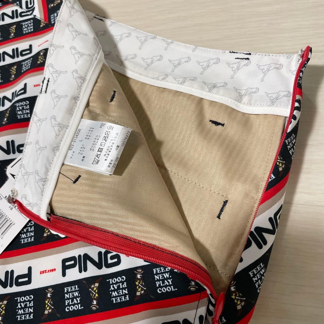 ピンPING ゴルフ レディス メッシュ 半袖 ポロシャツ スカート セット