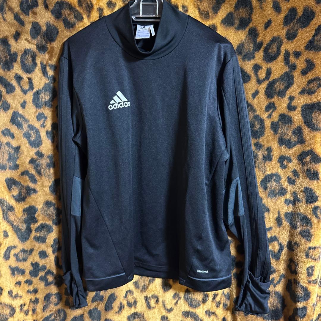 adidas 黒　上下セットO size 長袖　football Futsal