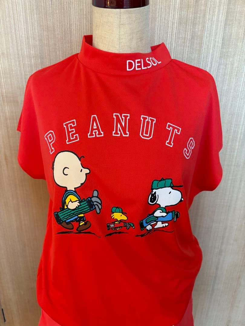 PEANUTS デルソル ポロシャツ レッド&スカート