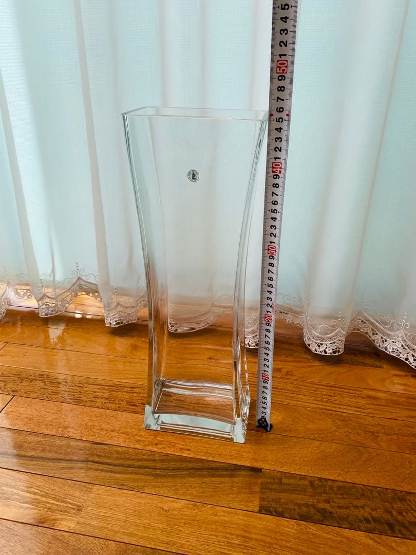 大型透明ガラス花瓶 約45cm