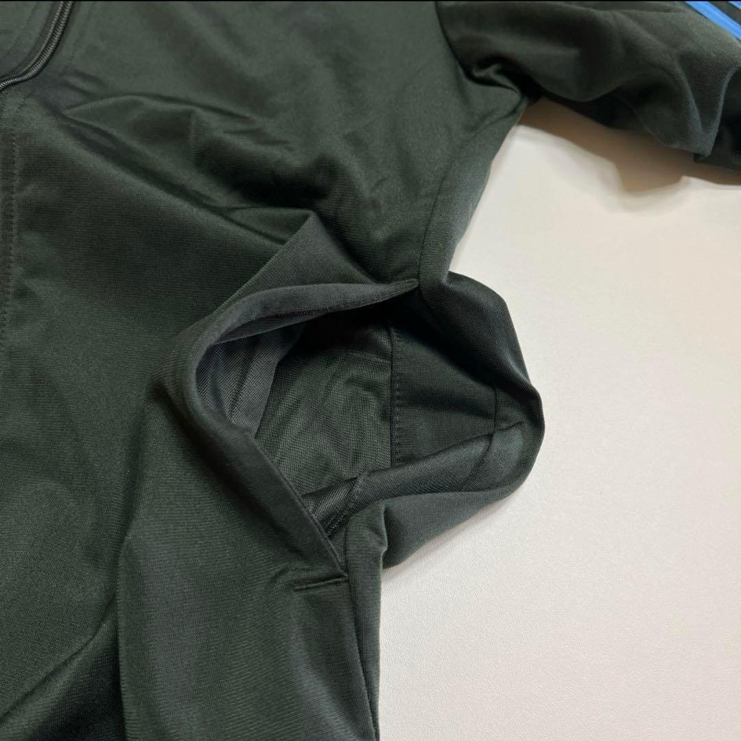 adidasジャージセットアップ　３本ライン　上下　ダークグリーン　ユニセックス
