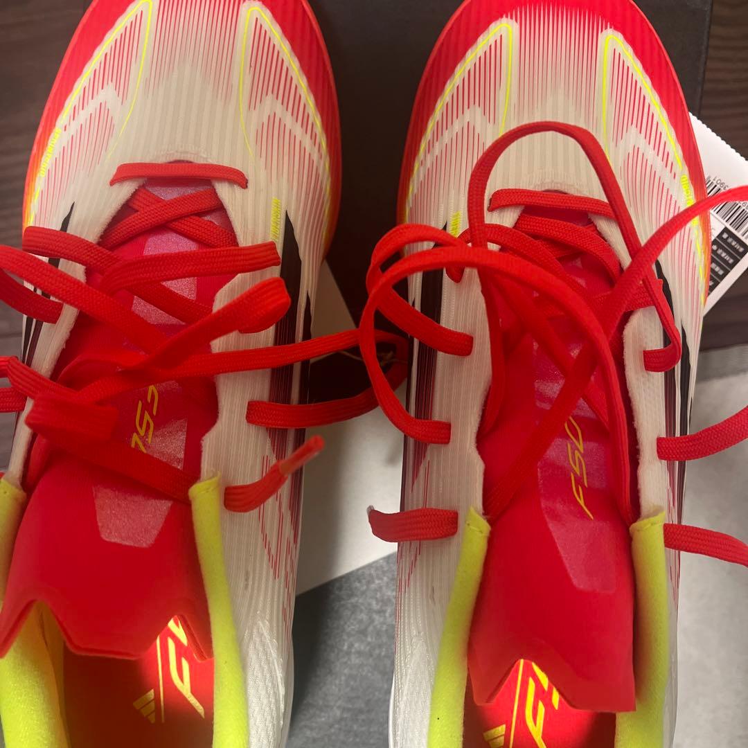adidas F50 サッカーシューズ ホワイト/レッド/イエローサイズ27.0