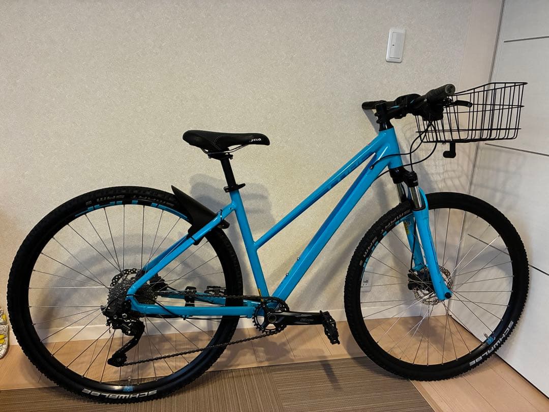 【美品】CUBE nature EXC 女性用MTB 通学仕様　前カゴ有