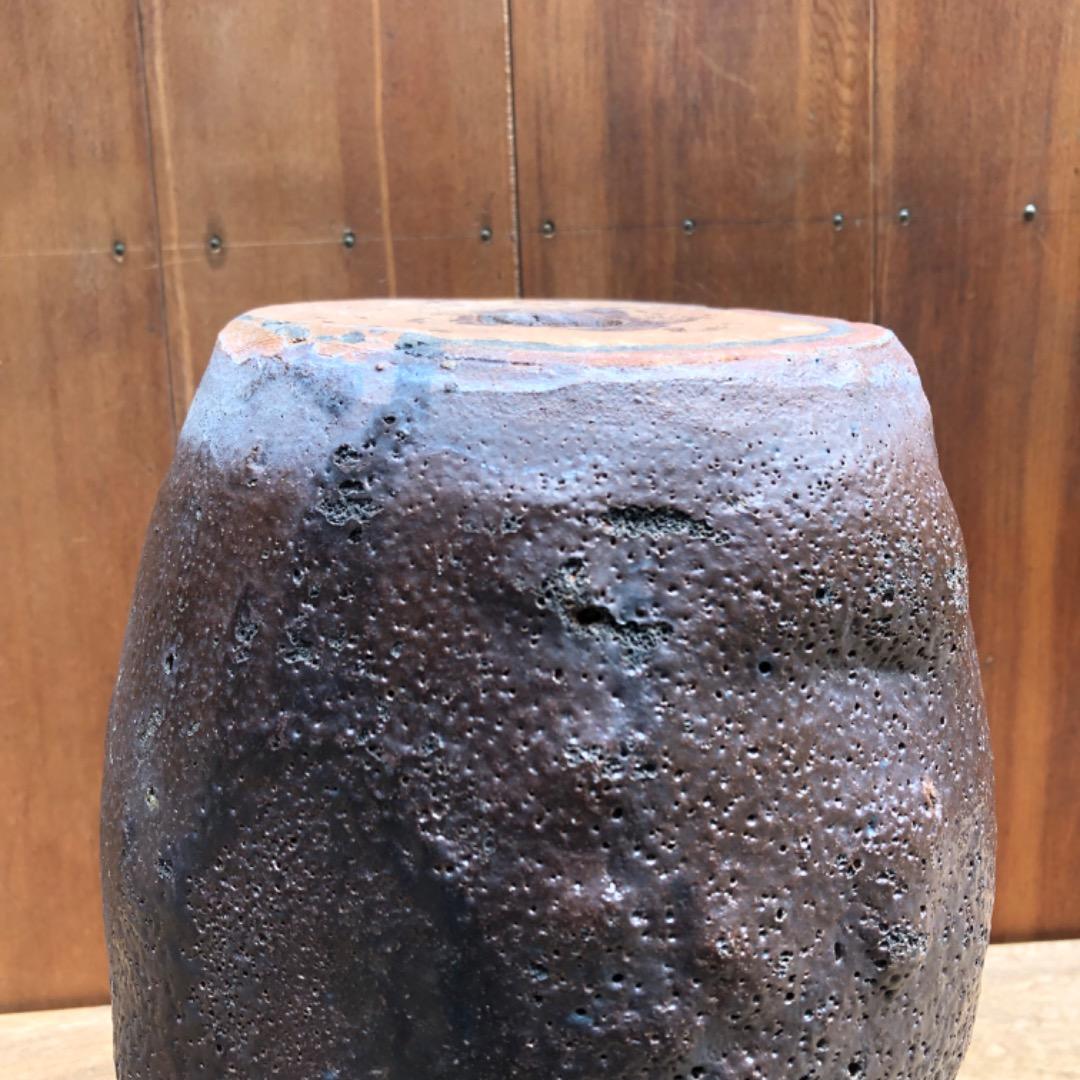 古蛸壺　陶器　アンティーク　花器　古美術　植木鉢