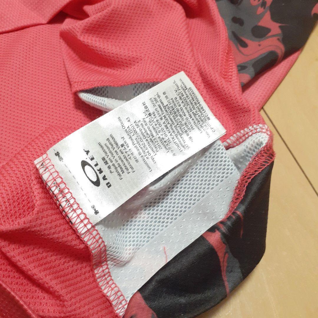 OAKLEY GOLF モックシャツ カモ柄 ピンク 半袖 メンズ
