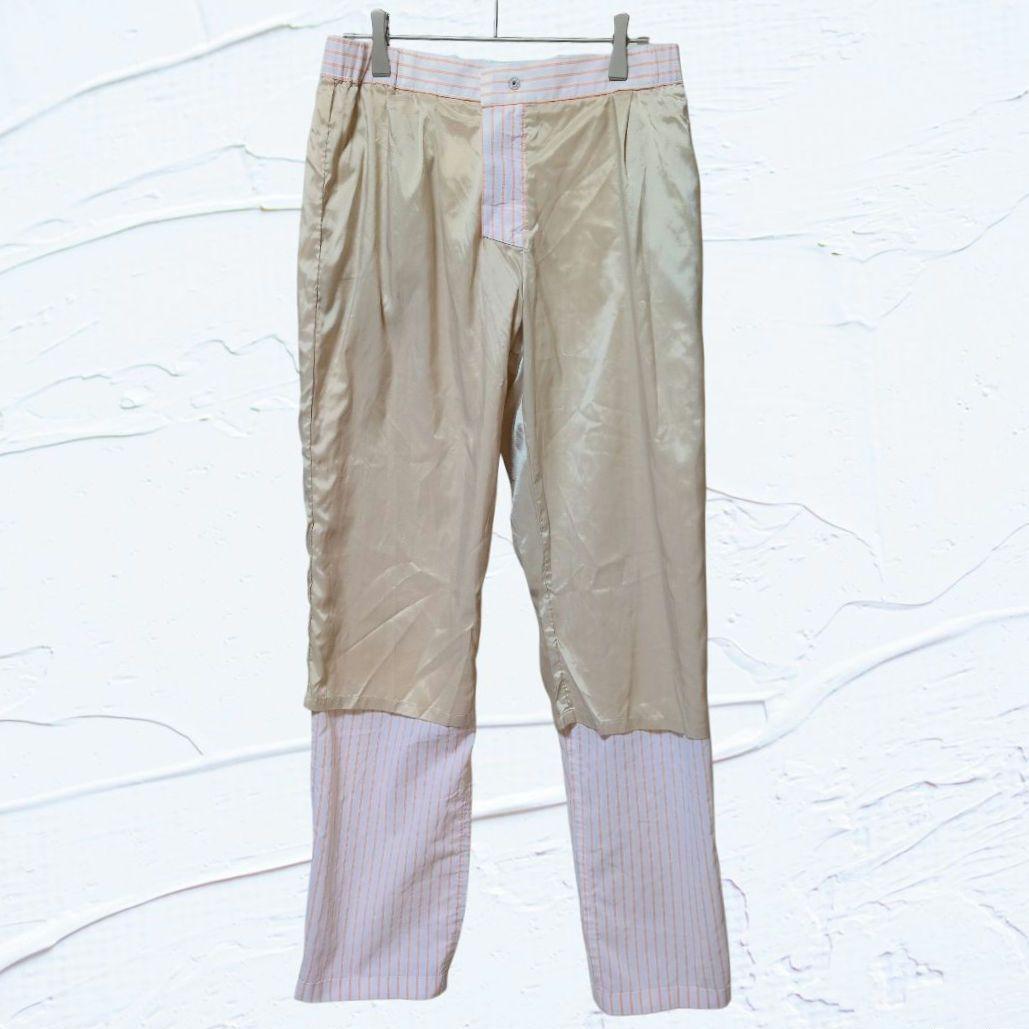 ❤美品❤23区GOLF ゴルフパンツ ストライプ ワッペンロゴ ゆったりサイズ3