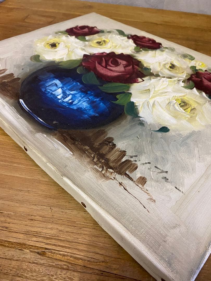 油絵　薔薇