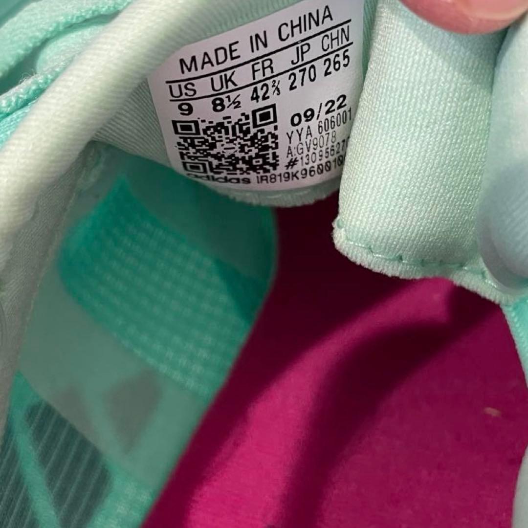 新品 adidas ディスタンススター 27cm 緑 陸上スパイク 中長距離