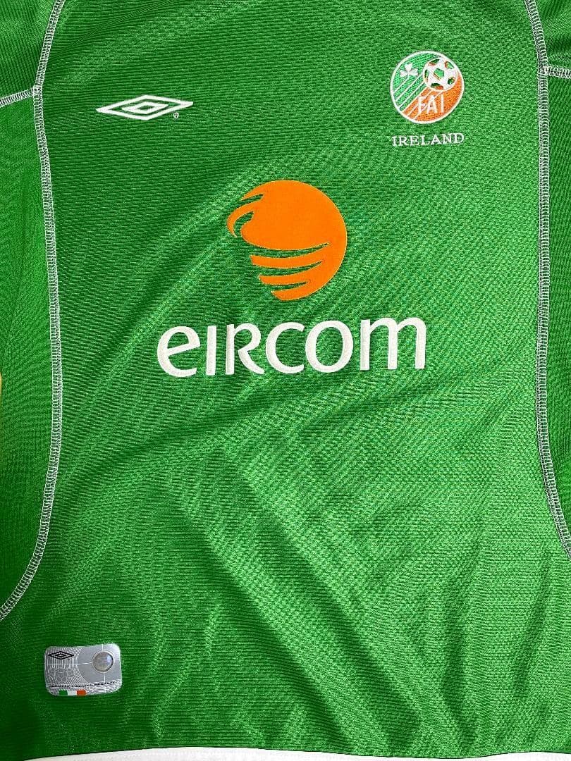 アイルランド代表 2002 ホーム ユニフォーム 長袖 海外Ｍ 正規品 当時物