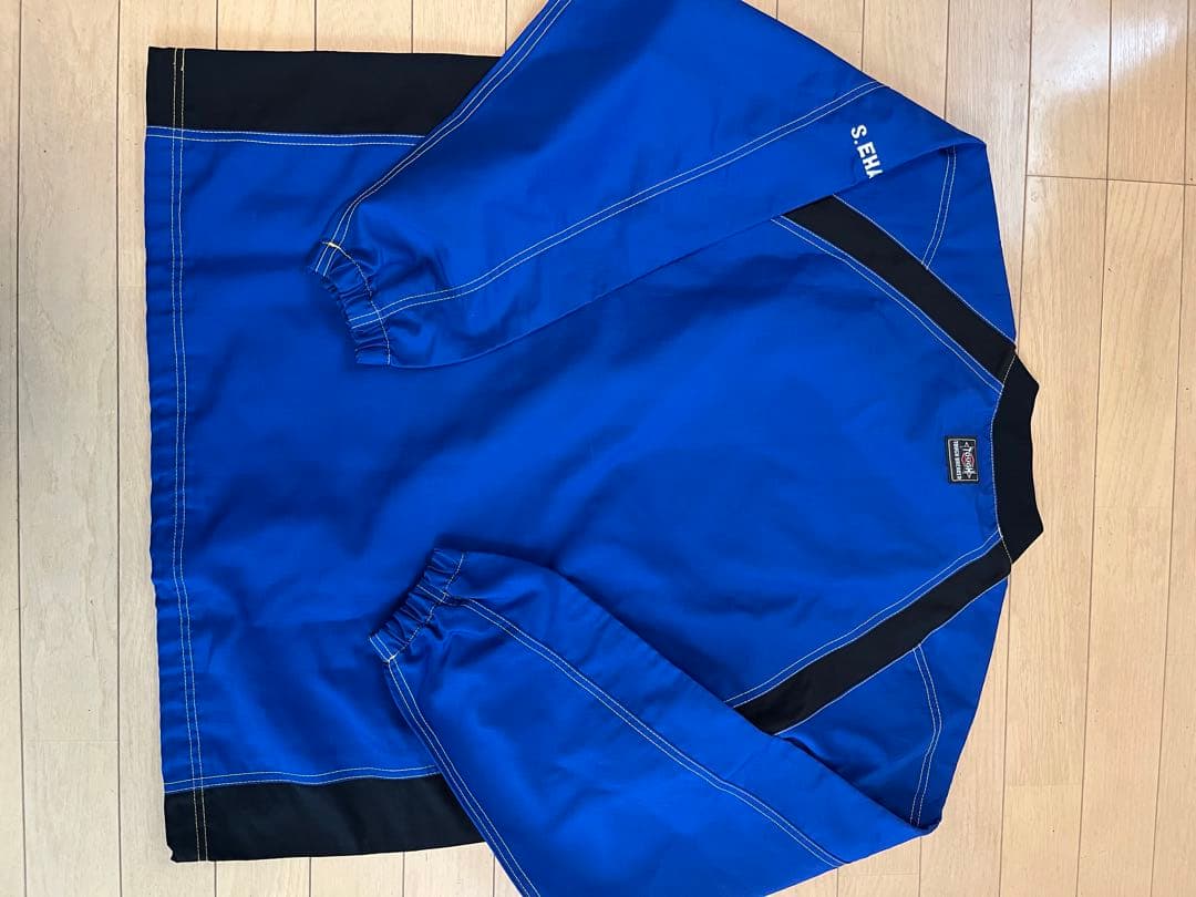 ラグビー　目黒学院高校×東京高校Mizuno 青 ピステ　ヤッケ