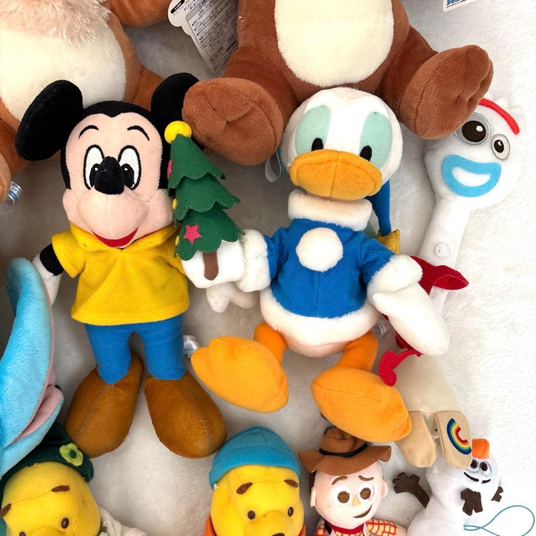 【Disney】キャラクター　プーさん　アナ雪　ミッキー　ぬいぐるみ30体まとめ