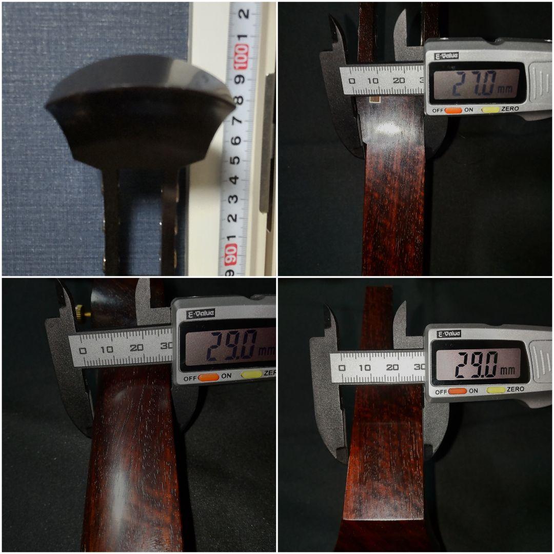 総重量2005g 地唄三味線 沈み紅木棹821g K18金細 特許印 子持ち綾杉
