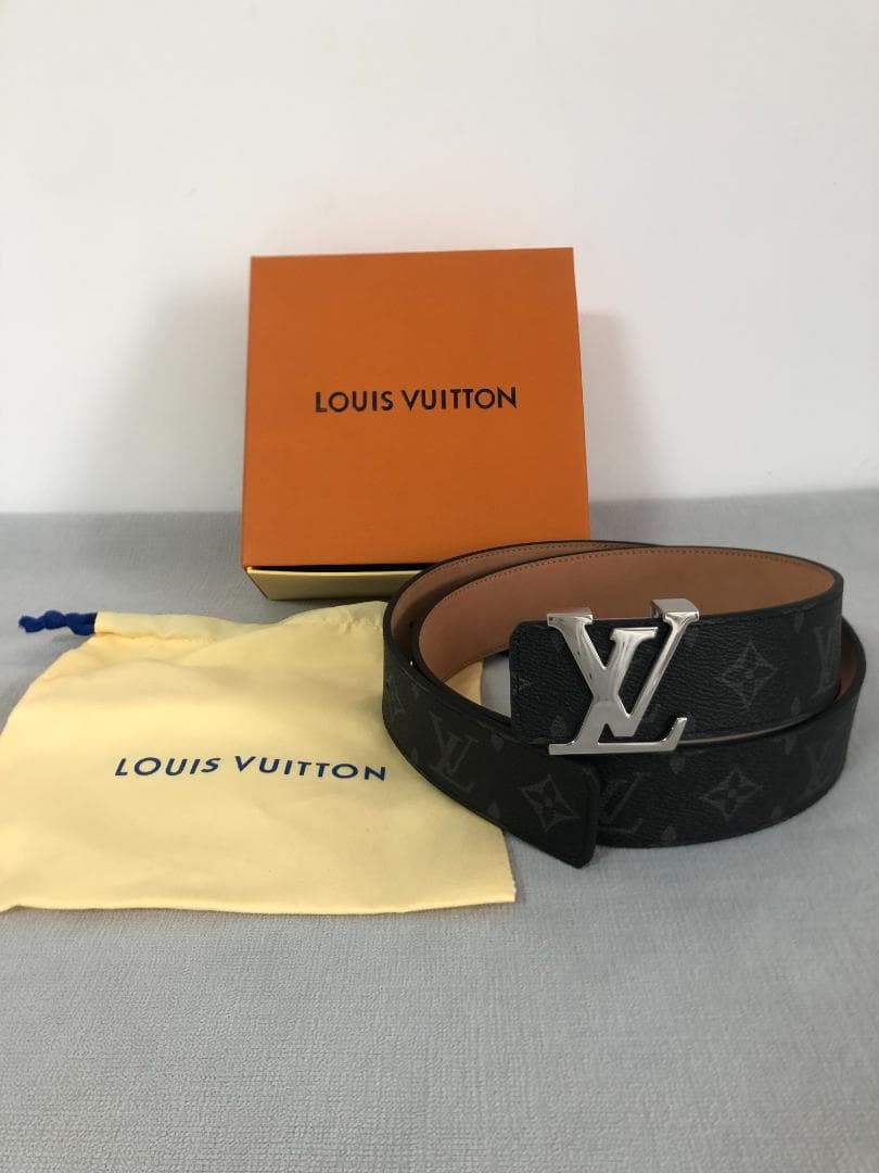 eur90　革帯　皮帯　メタルLVロゴ　バンド　ブラック　ベルト　メンズ