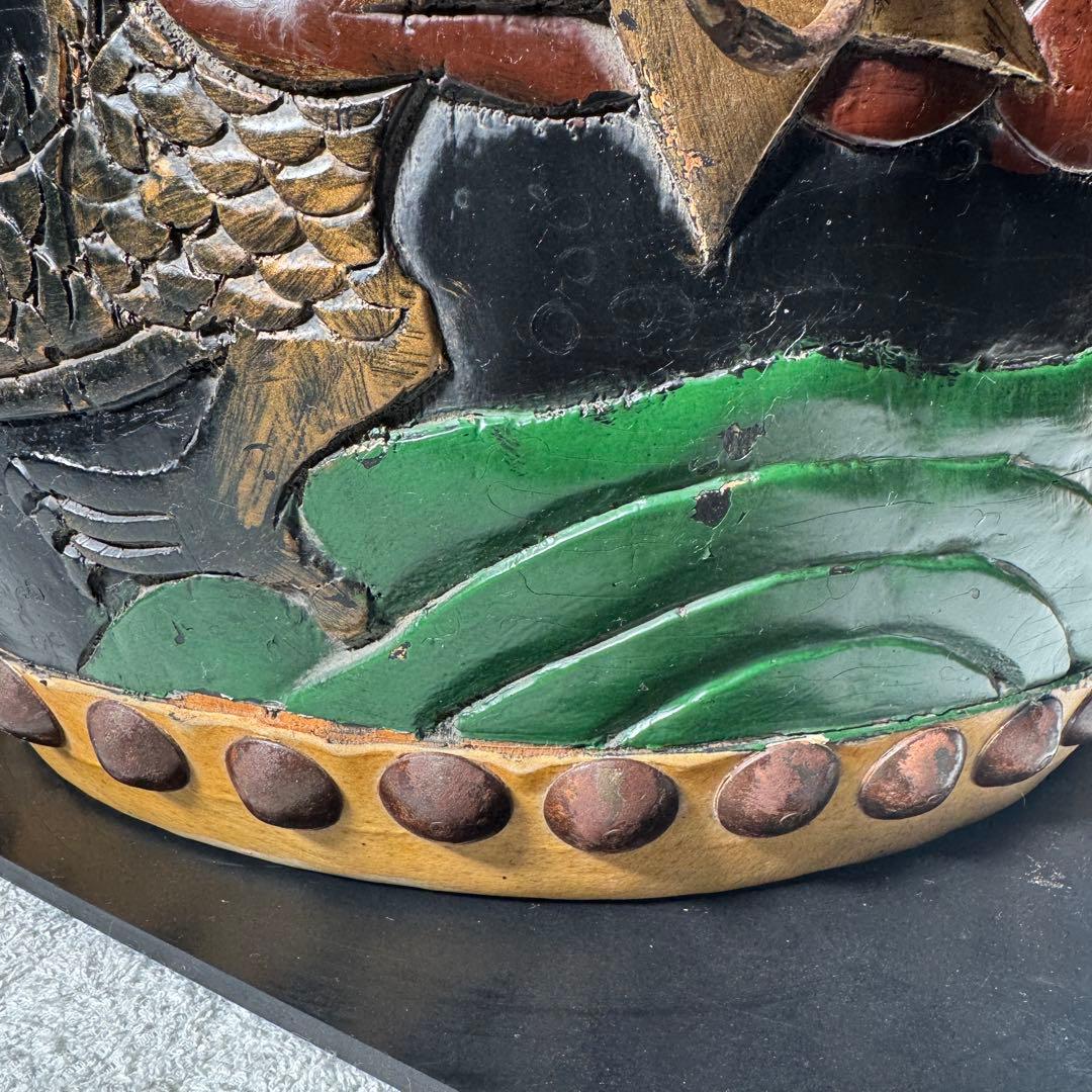【希少】龍と星 彫刻 漆器 和太鼓 胴長太鼓 1尺2寸 経台&バチ付き