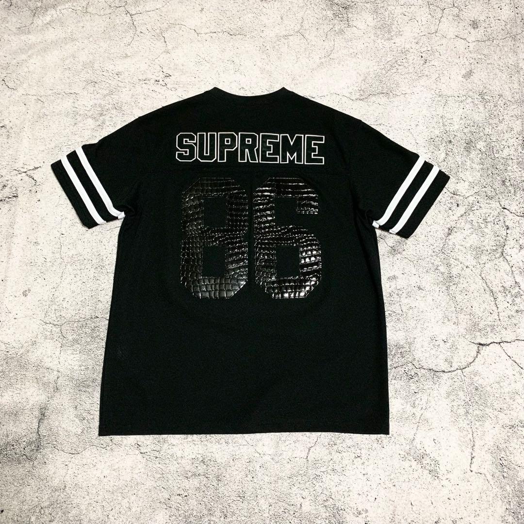 Supreme メッシュTシャツ　フットボールジャージ　 クロコ型押　半袖　美品