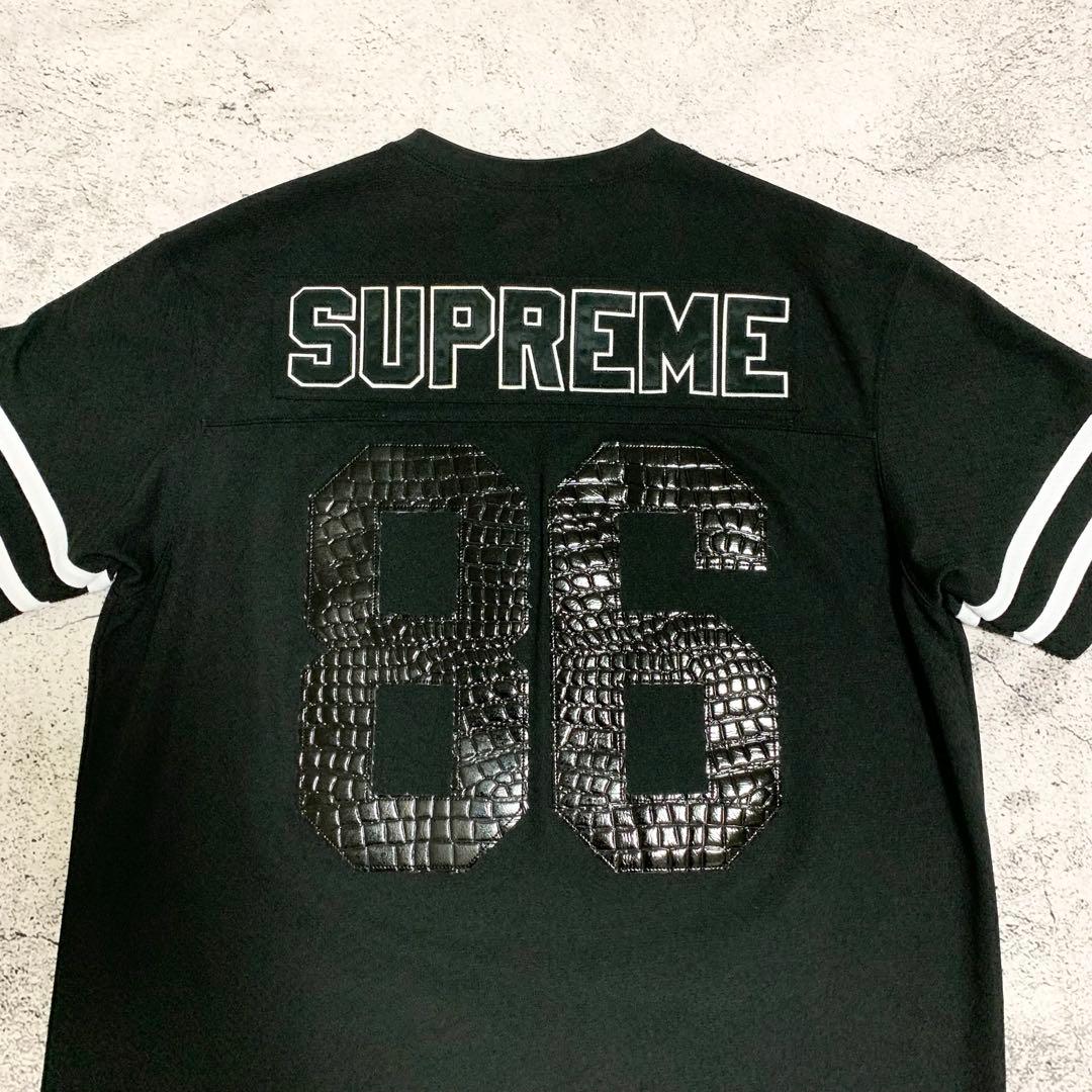 Supreme メッシュTシャツ　フットボールジャージ　 クロコ型押　半袖　美品