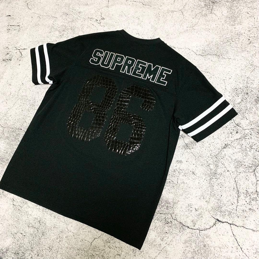 Supreme メッシュTシャツ　フットボールジャージ　 クロコ型押　半袖　美品