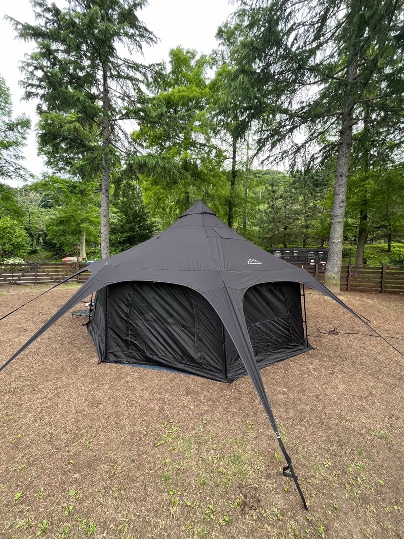 KANGGOGO ベルテント 黒 TC 5ｍ　グランドシート付属