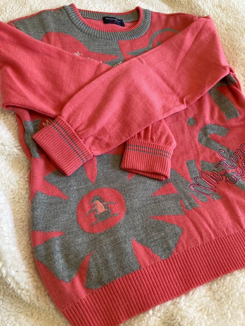 Munsingwearピンク Lサイズ　美品　表地毛99%