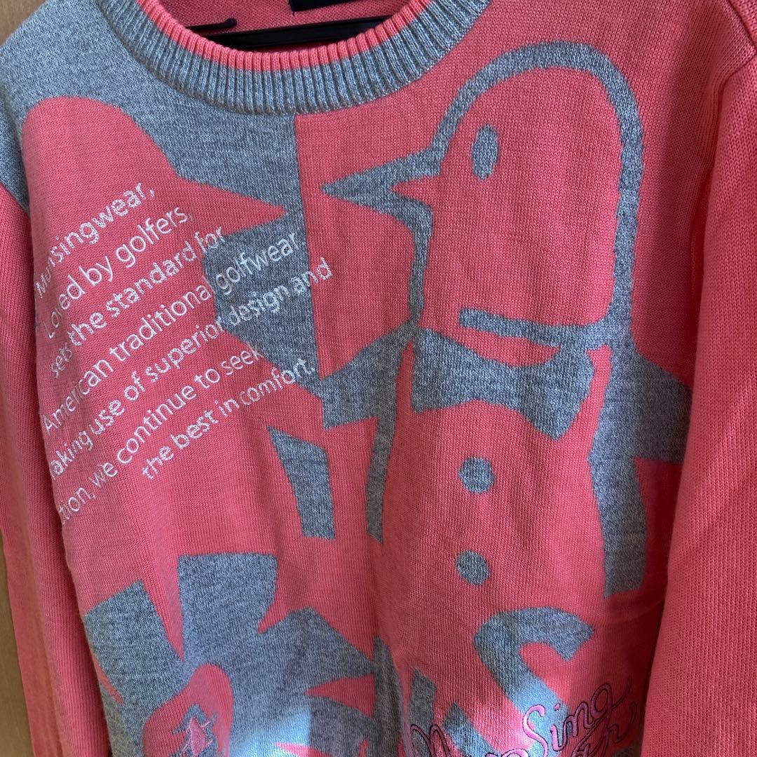 Munsingwearピンク Lサイズ　美品　表地毛99%