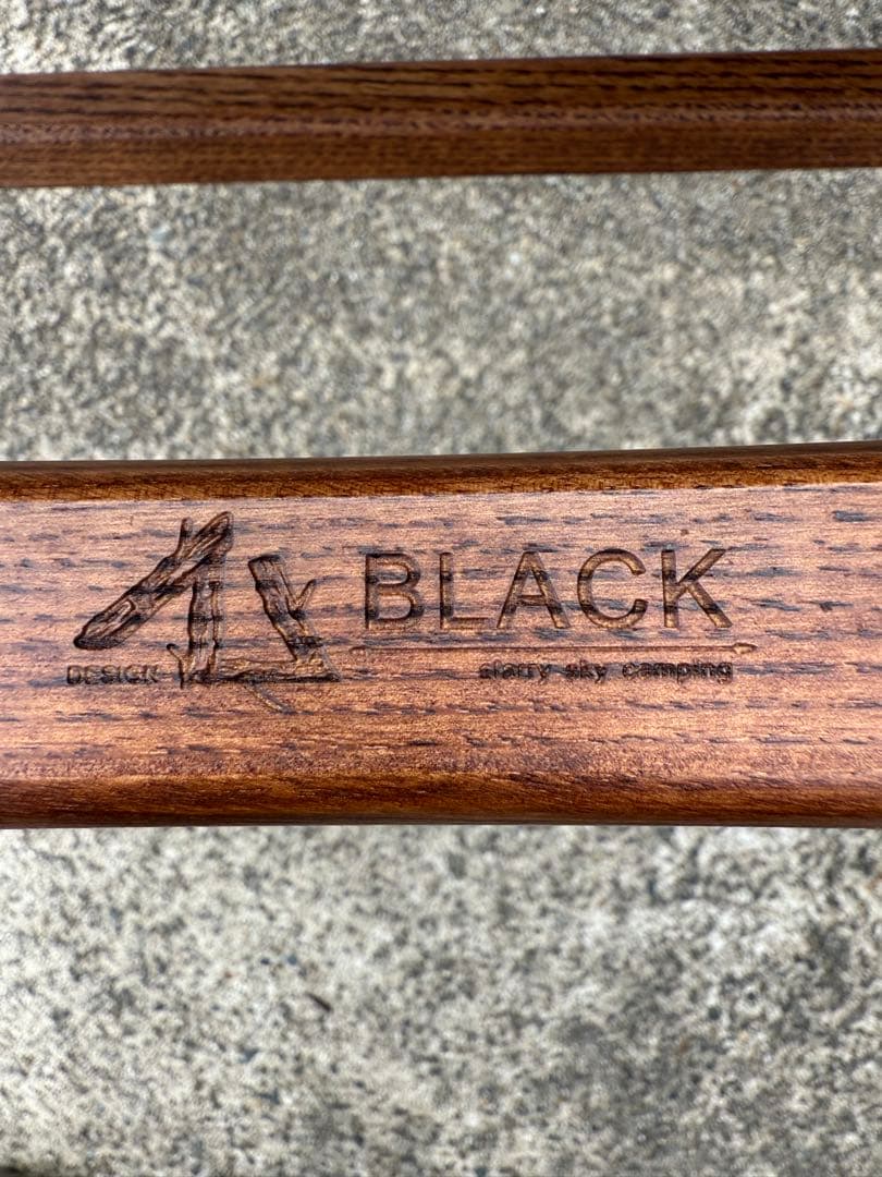 Black design x Pino works ローチェア　本革シート　黒
