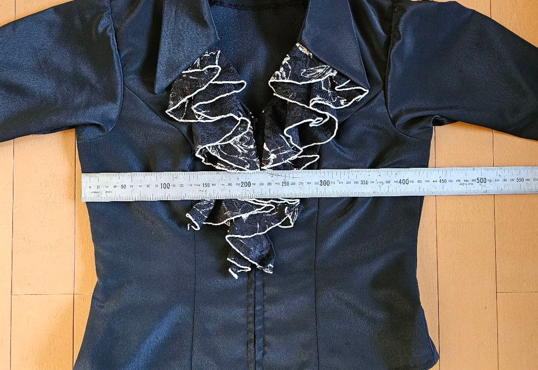 フラメンコ トップス 黒 フリル付き　大きいサイズ