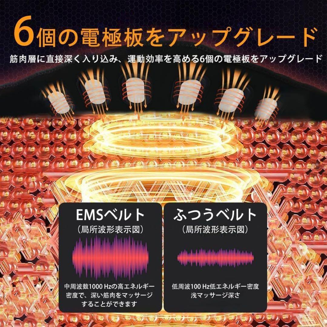 EMS 腹筋ベルト腹筋 ジェルシート不要 ステンレス電極パッド