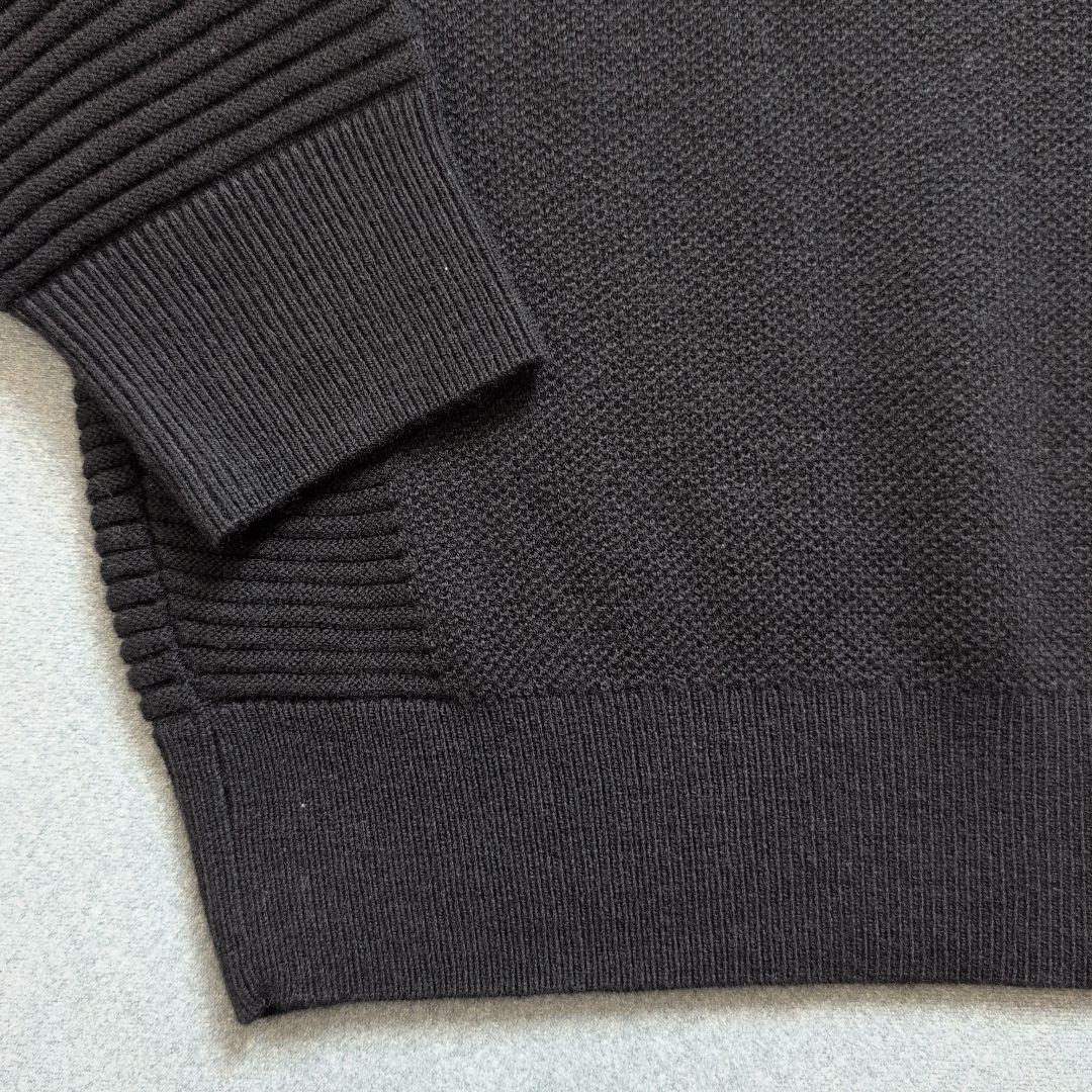 【極美品】タイトリストゴルフ　モックネックリブ袖ニット　黒　M