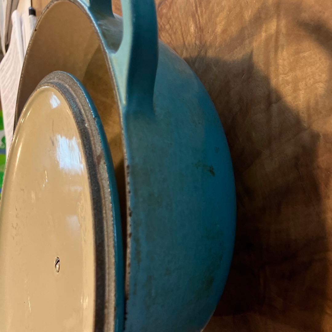 LE CREUSET 両手鍋　コバルトブルー22