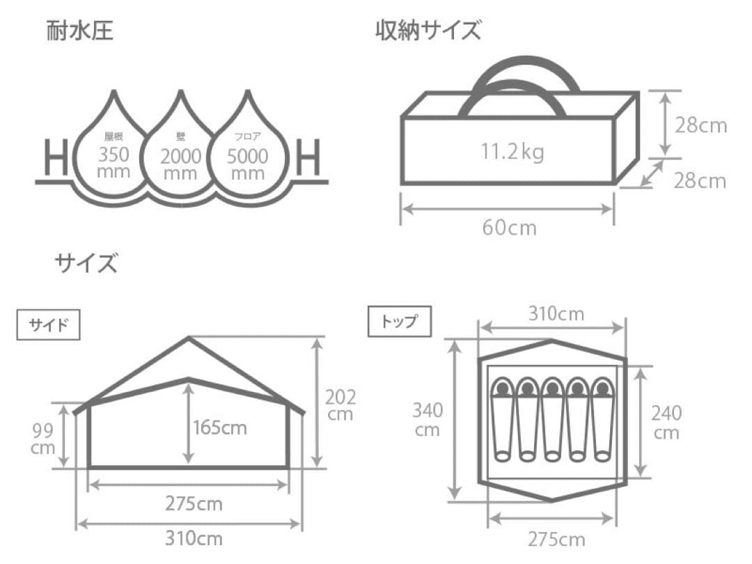 【美品】DOD エイテント カーキ グランドシートセット