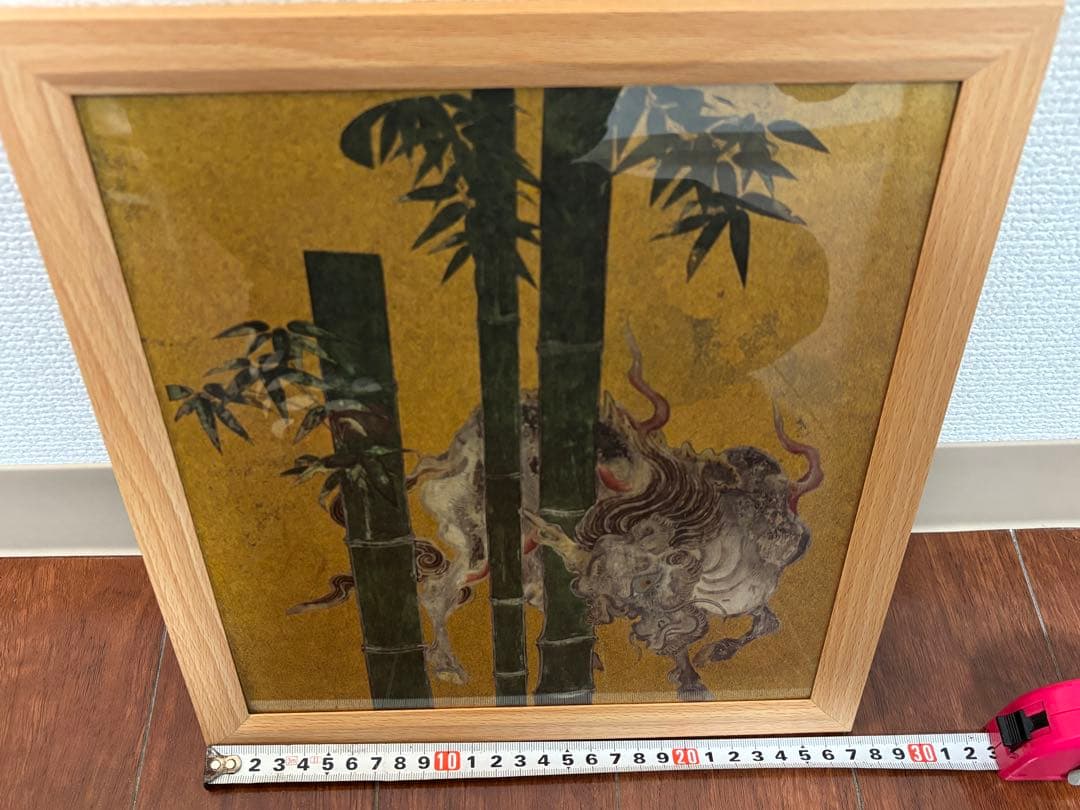 【麒麟図絵画】　日光東照宮　奥宮拝殿限定　フレーム付き