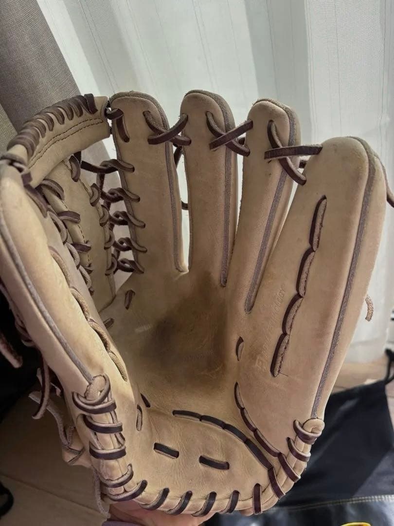 Mizuno Pro 軟式グローブ ベージュ 美品　専用袋付き
