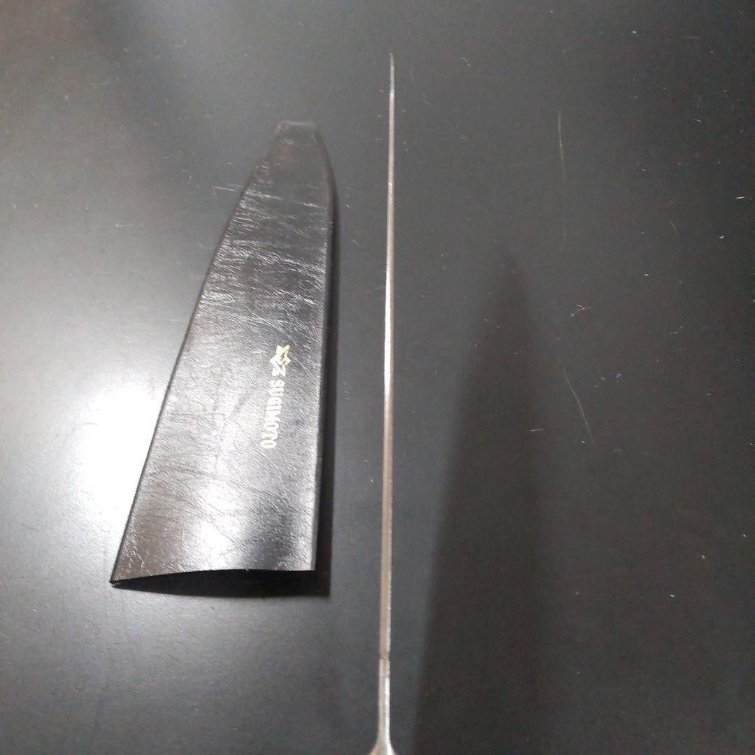 中古再生品東京杉本全鋼牛刀No2124 刃渡245mm