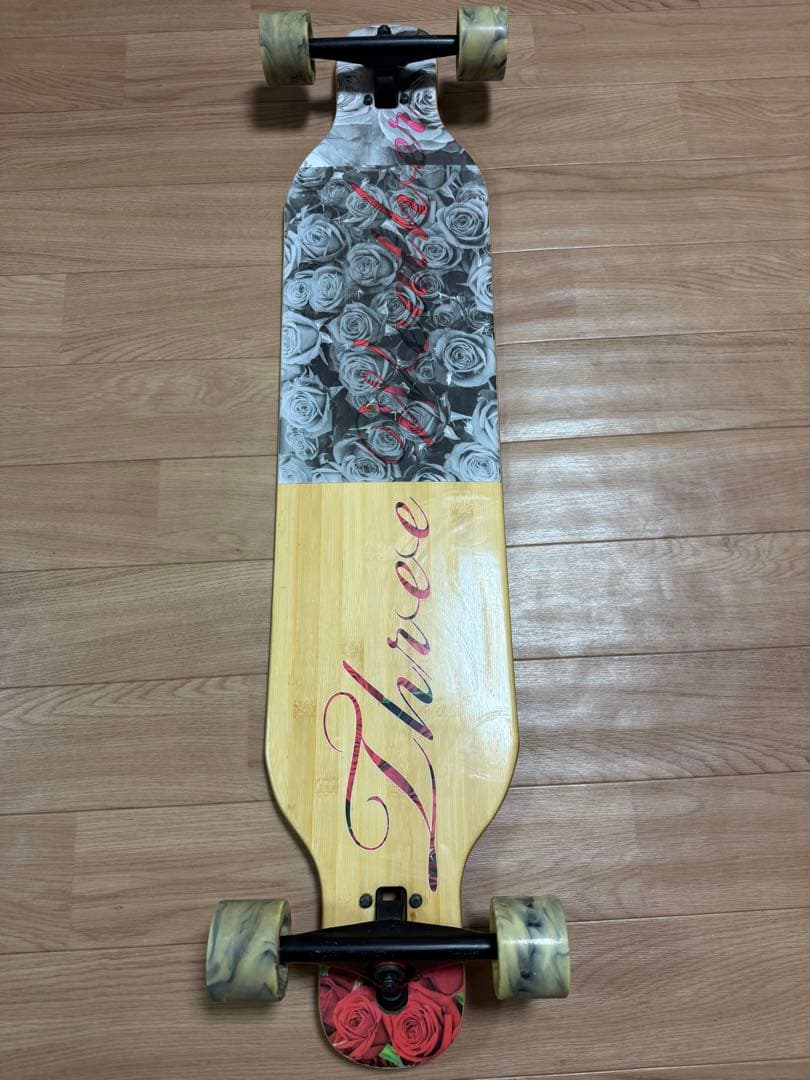 中古美品 Three Weather ロングスケートボード