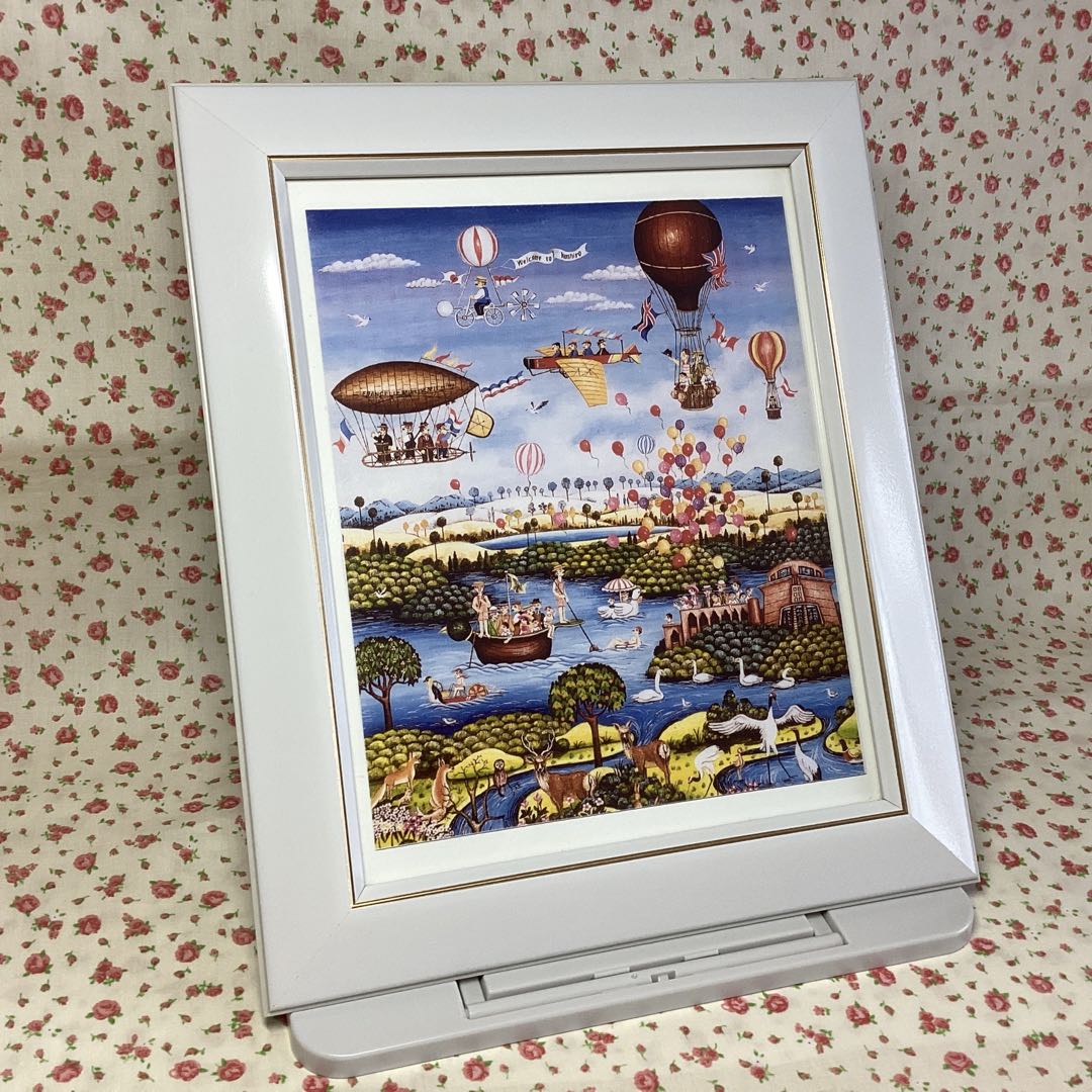 【美品】ビン・カシワ　額装　アートポスター　直筆サイン　直筆イラスト　希少　レア