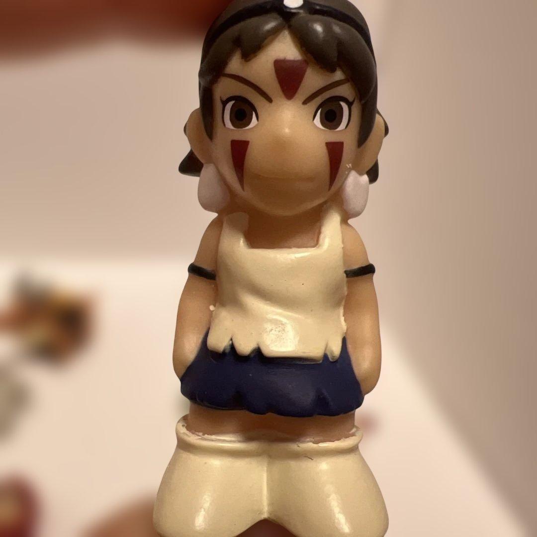 ジブリ もののけ姫 指人形　アシタカ　サン　モロ　コダマ　ヤックル　ソフビ