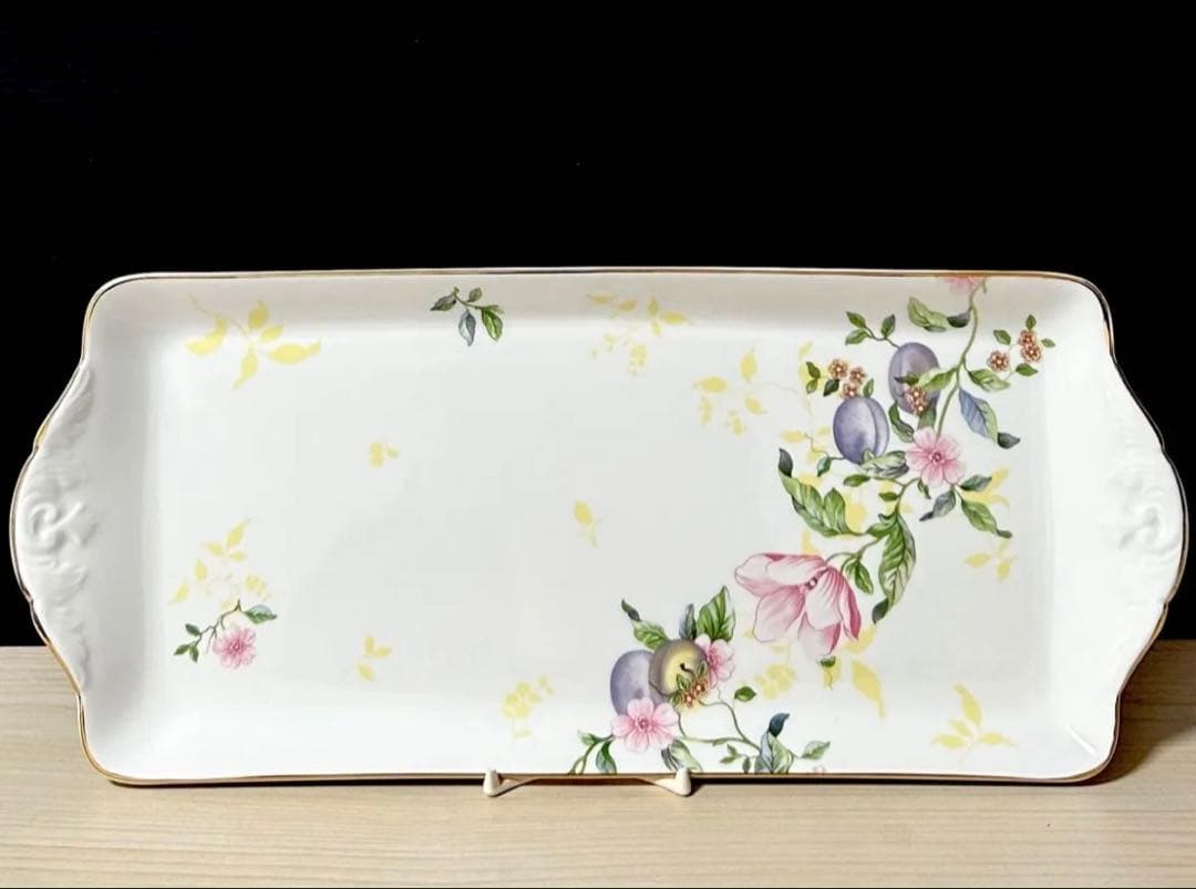ウェッジウッド　スイートプラムダマスク サンドイッチプレート　※未使用保管品