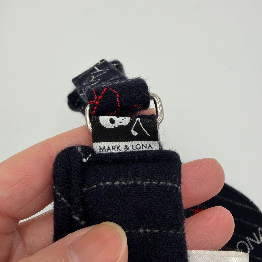 【マーク＆ロナ】MARK＆LONA ゴルフ バイザー ロゴ刺繍 ラインストーン