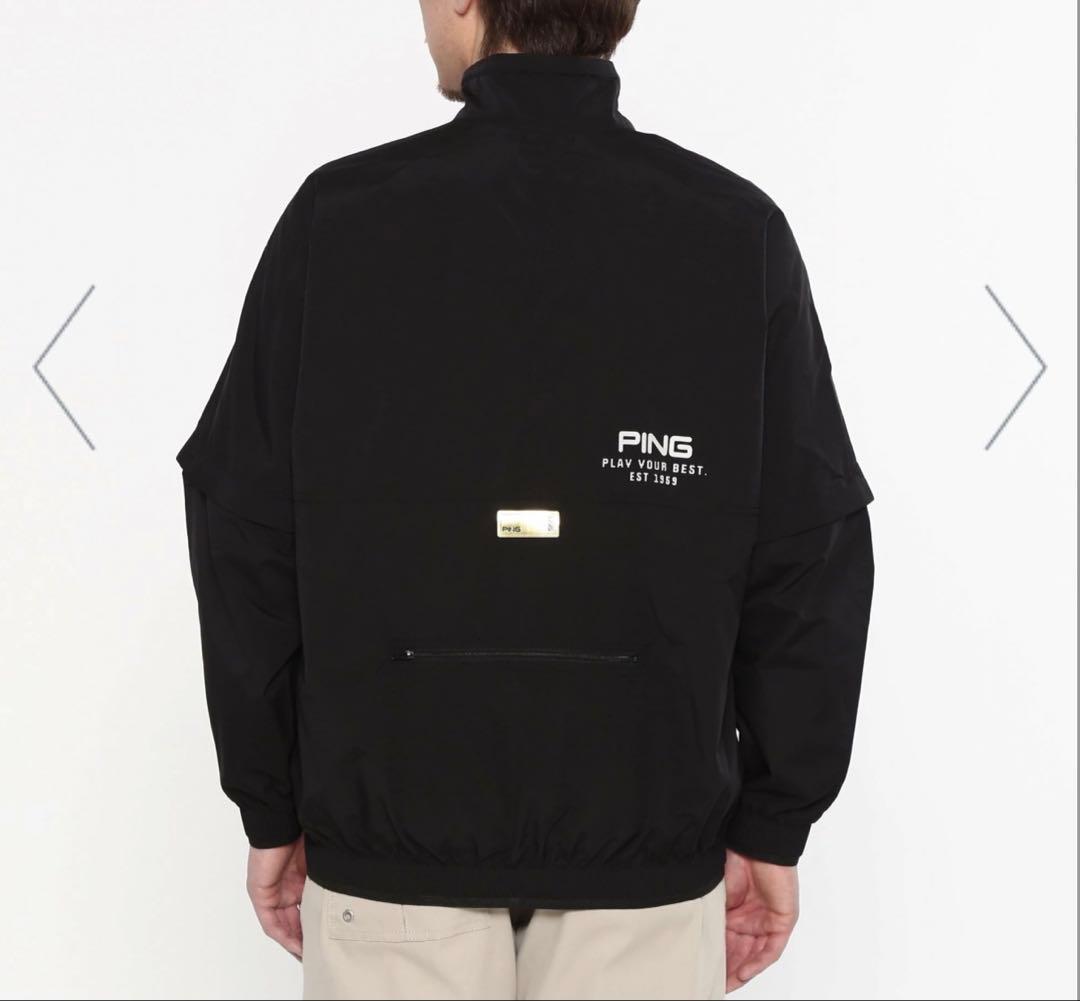 新品定価3.2万 PING APPAREL 2WAYフルジップブルゾン ブラック