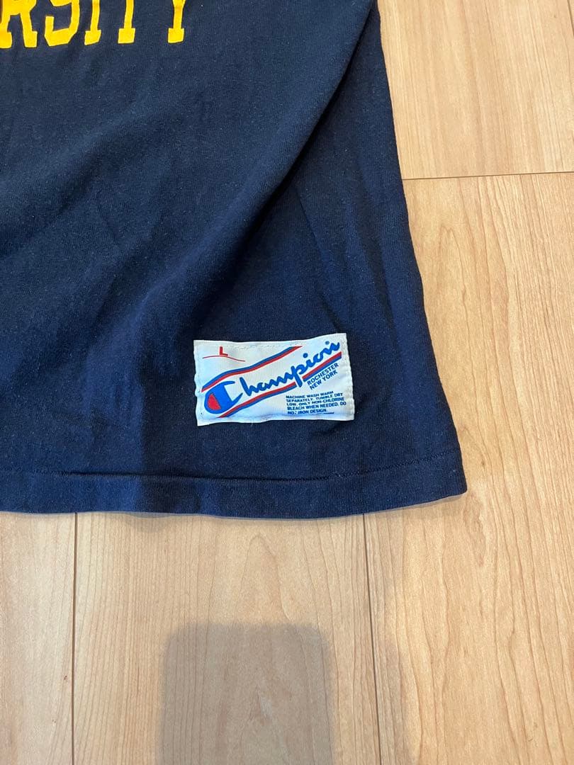 80s チャンピオン　フットボールTシャツ　7分袖　L