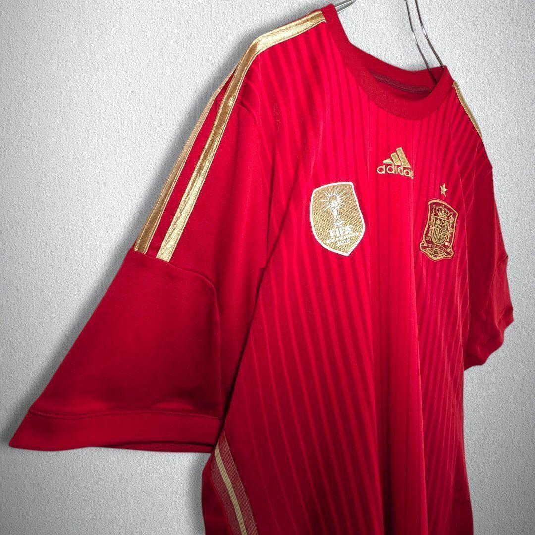古着 サッカー スペイン代表 ユニフォーム シャドウストライプ Lサイズ相当