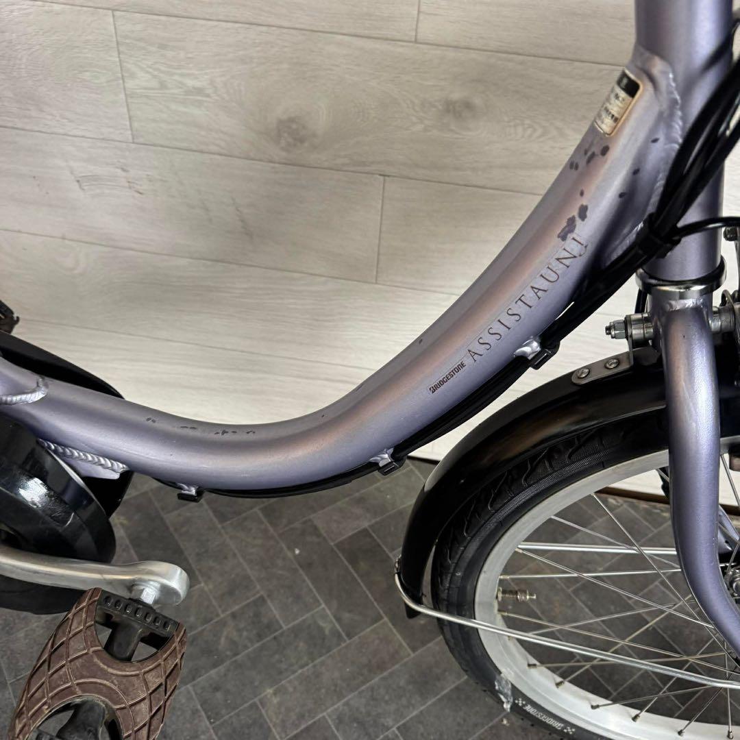 電動アシスト自転車 シルバー 前カゴ付き